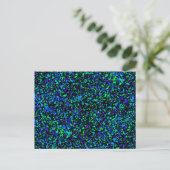 Blauw Spatten - Ansichtkaart Briefkaart (Staand voorkant)