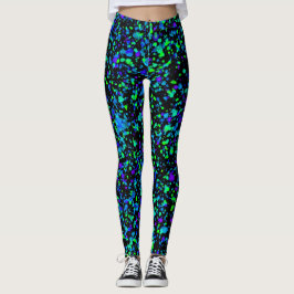 Blauw Spatten - Leggings