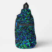 Blauw Spatten - Schoudertas Sling Bag (Voorkant)