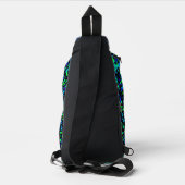 Blauw Spatten - Schoudertas Sling Bag (Achterkant)