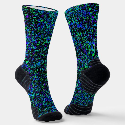 Blauw Spatten - Sportieve Sokken (Gebogen)