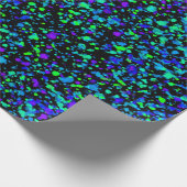 Blauw Spatwerk - Inpakpapier (Hoek)
