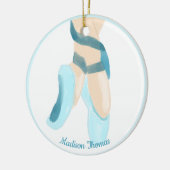 Blauw, speciaal ontworpen balletdiapositieven, ker keramisch ornament (Links)