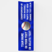 Blauw, speciaal voor honkbal ontworpen banner met  (Verticaal)