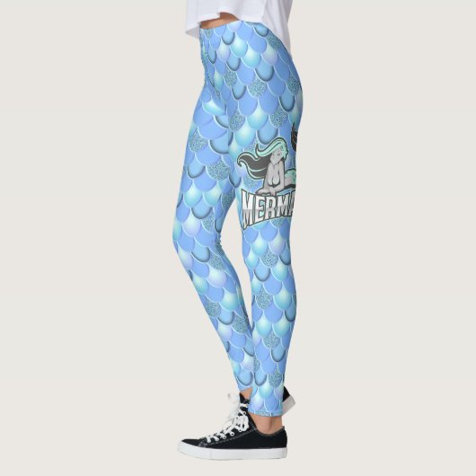Blauw spectrum van zeemeerminnen leggings (Links)