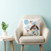 Blauw speels Puppies kussen (Stoel)