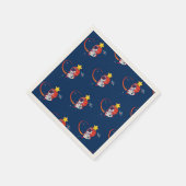 Blauw Speelse Outer Space Astronaut Verjaardagsfee Servet (Hoek)