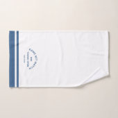 Blauw spel Set Match Crest Stripe Tennis Handdoek (Handdoek)