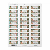 Blauw speldenadres en Millenniumroze retouradres Etiket (Full Sheet)