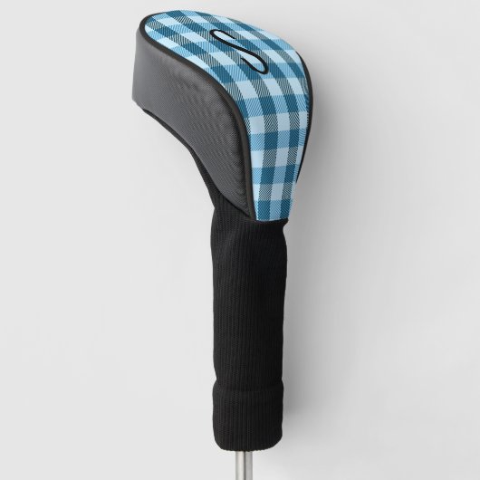 Blauw speldenmonogram golfheadcover (Schuin)