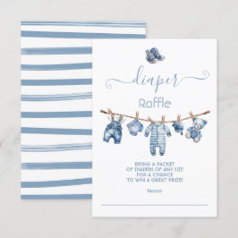 Blauw Spijkerbroek Baby Denim Luier Raffle Kaart