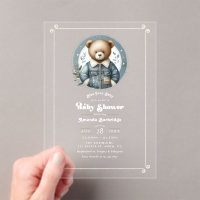 Blauw Spijkerbroek Baby Denim Teddybeer Baby Borre