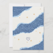 Blauw Spijkerbroek Baby Shower Kaart (Achterkant)