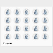 Blauw spijkerbroek baby shower simpele envelop sti ronde sticker (Vel)
