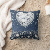 Blauw Spijkerbroek Denim & Diamanten Glitters Diam Kussen (Deken)