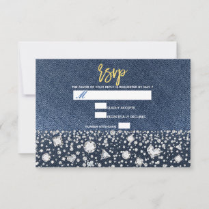 Blauw Spijkerbroek Denim & Diamanten Glitters Diam RSVP Kaartje