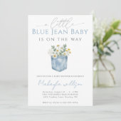 Blauw Spijkerbroek Denim Landelijke Jongens Baby B Kaart (Staand voorkant)
