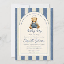 Blauw spijkerbroek denim teddybeer jongens babysho