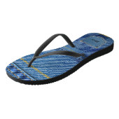 Blauw spijkerbroek look teenslippers (Schuin)