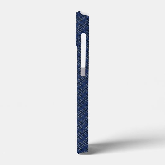 Blauw spijkerpatroon Case-Mate iPhone case (Achterkant / Links)