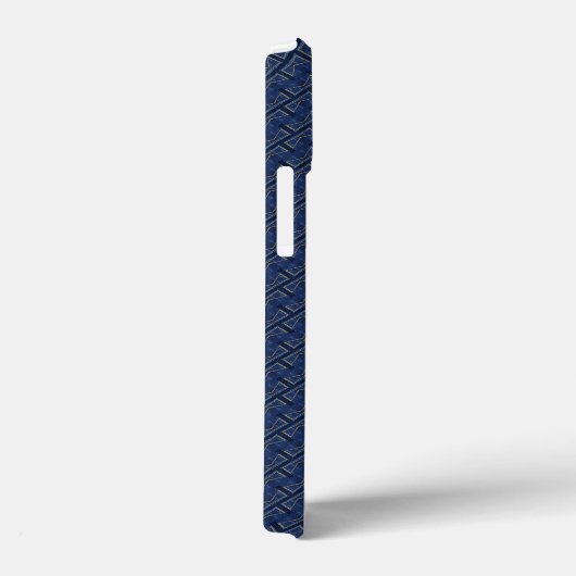 Blauw spijkerpatroon Case-Mate iPhone case (Achterkant / Rechts)