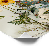 Blauw Spike Wildflower Boeket Perfect Poster (Hoek)