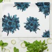 !!! Blauw spinmum torss patroon— Theedoek (Gevouwen)