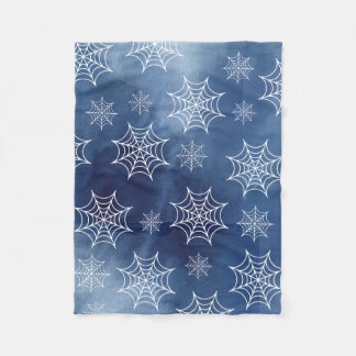 Blauw Spinnenweb Dekbed Fleece Deken