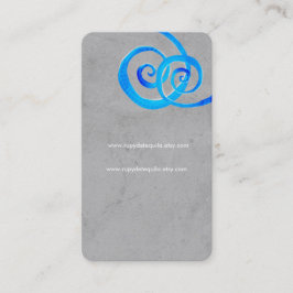 Blauw, spiraalvormig, handgemaakt visitekaartje