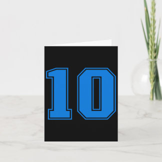 Blauw sportteam uni nummer #10 premium tri-blend  kaart