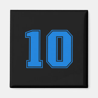 Blauw sportteam uni nummer #10 premium tri-blend  magneet