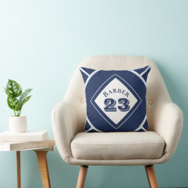 Blauw sportthema kussen