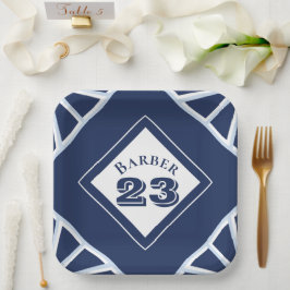 Blauw sportthema papieren bord