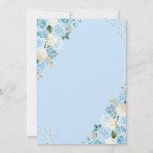 Blauw sprookje Assepoester Prinses Sweet Sixteen Kaart (Achterkant)