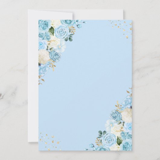 Blauw sprookje Assepoester Prinses Sweet Sixteen Kaart (Achterkant)