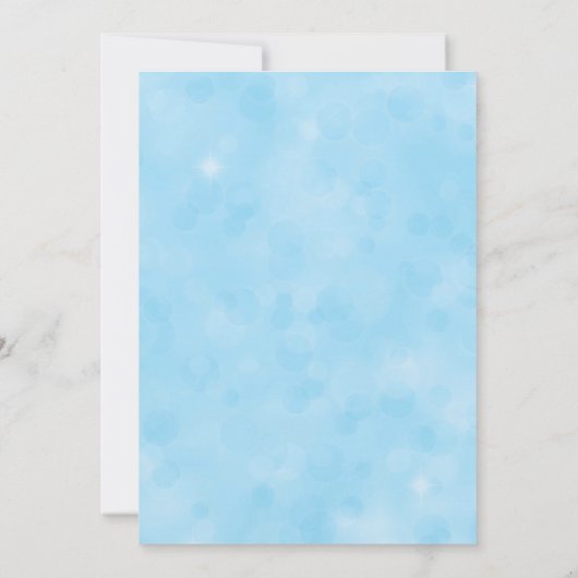 Blauw Sprookje Bruiloft Uitnodiging (Achterkant)