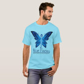 Blauw sprookje heren raglan sweatshirt (Voorkant volledig)