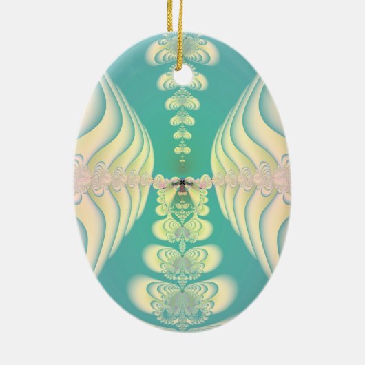 Blauw sprookje keramisch ornament (Achterkant)