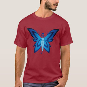 Blauw sprookje vrouwen basic lange mouw t-shirt