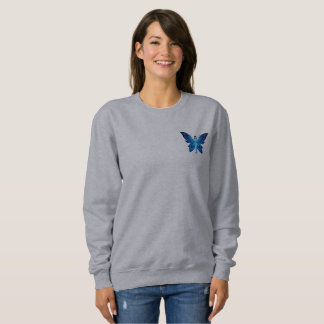 Blauw sprookje vrouwen basicsweatshirt trui