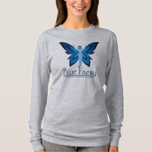 Blauw sprookje vrouwen Hanes Nano lange mouw t-shi T-shirt