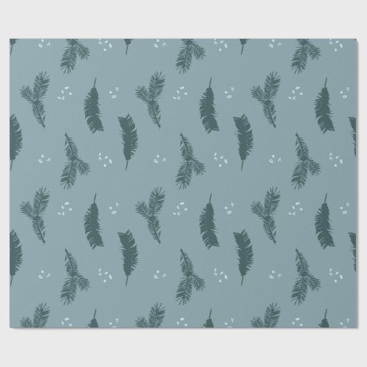 Blauw spruitpapier en dampverdampingspapier cadeaupapier (Vlak)