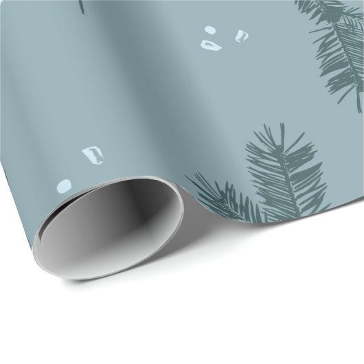 Blauw spruitpapier en dampverdampingspapier cadeaupapier (Rol Hoek)