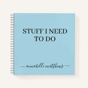 Blauw spul ik moet doen om Notitieboek aan te bied