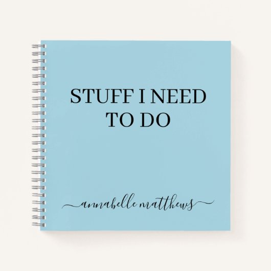 Blauw spul ik moet doen om Notitieboek aan te bied (Voorkant)