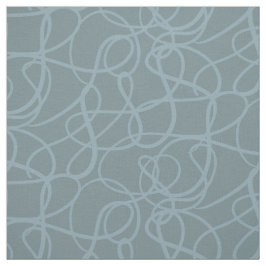 Blauw Squiggle Line Abstract Pattern Stof