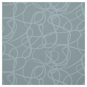 Blauw Squiggle Line Abstract Pattern Stof