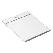Blauw Staaf Monogram Persoonlijk Notitieblok (Schuin)