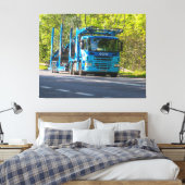 Blauw staal in Bull Country Canvas Afdruk (Insitu (Slaapkamer))
