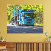 Blauw staal in Bull Country Canvas Afdruk (Insitu (Woonkamer))